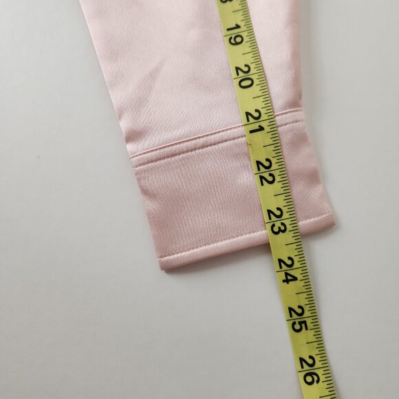 Ralph Lauren Satin Pink Charmeuse Shirt Button Down Blouse top XS black label - Picture 12 of 13